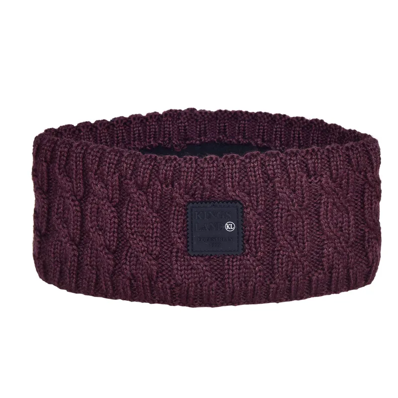 Kingsland KLmarina Ladies Cable Knitted Headband - Red Fudge